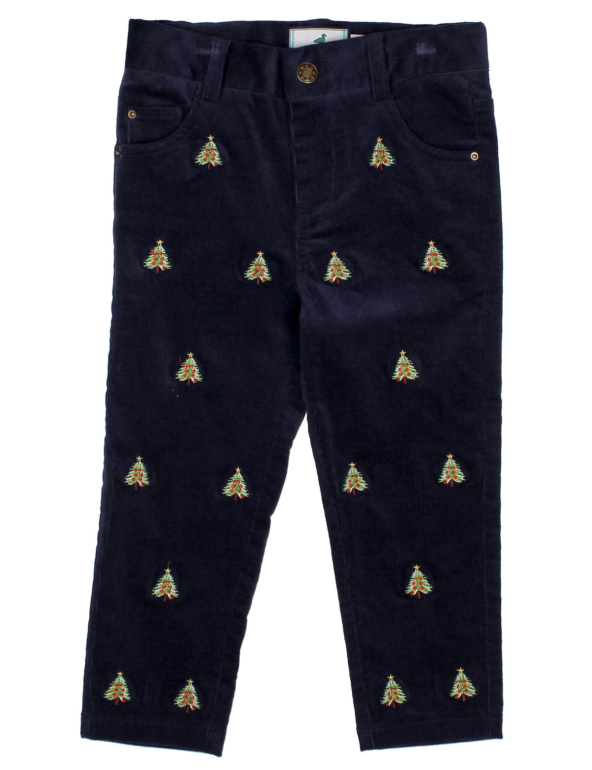 Boys Tinsel Pant Christmas Tree Navy