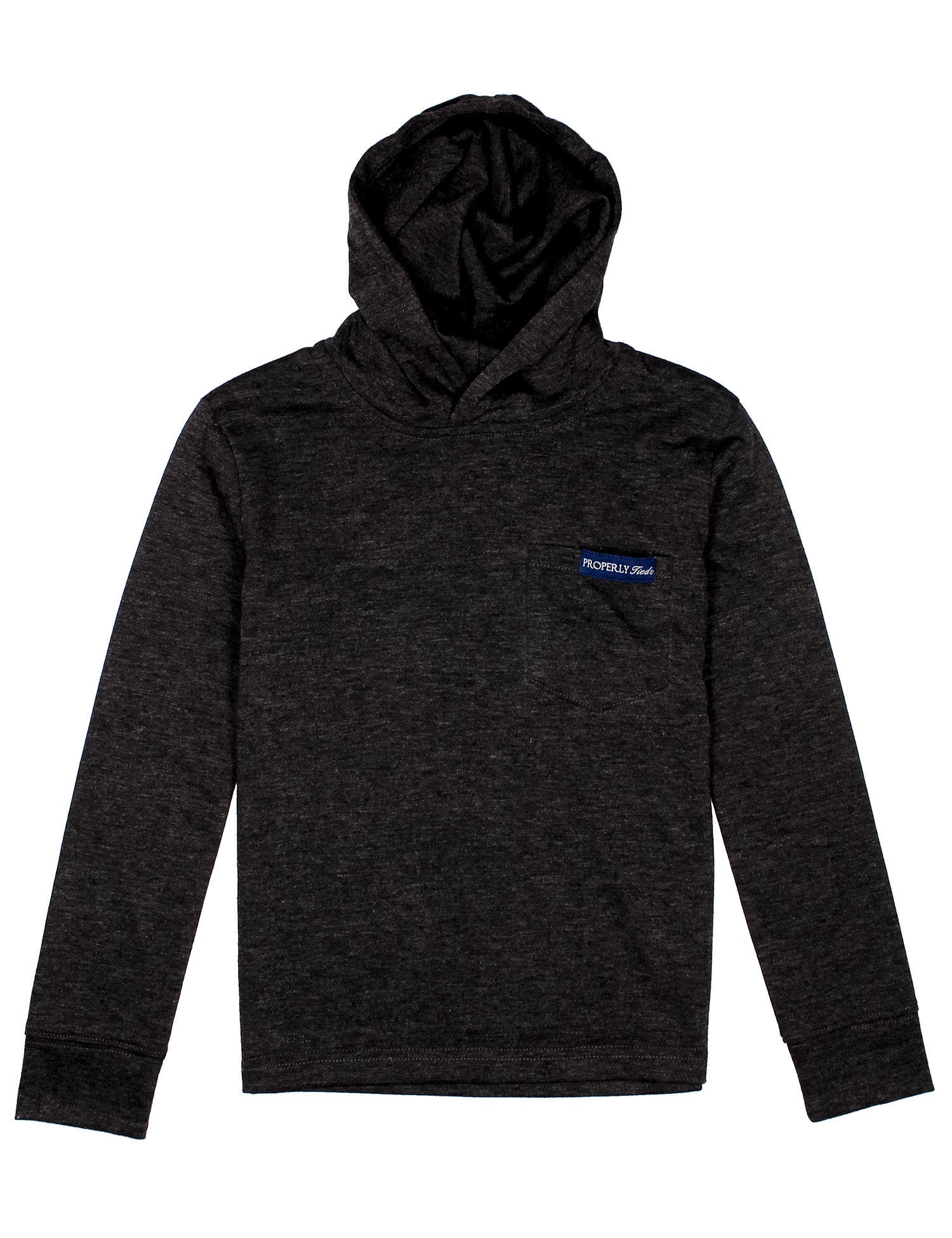 Boys Portland Hoodie Black Heather