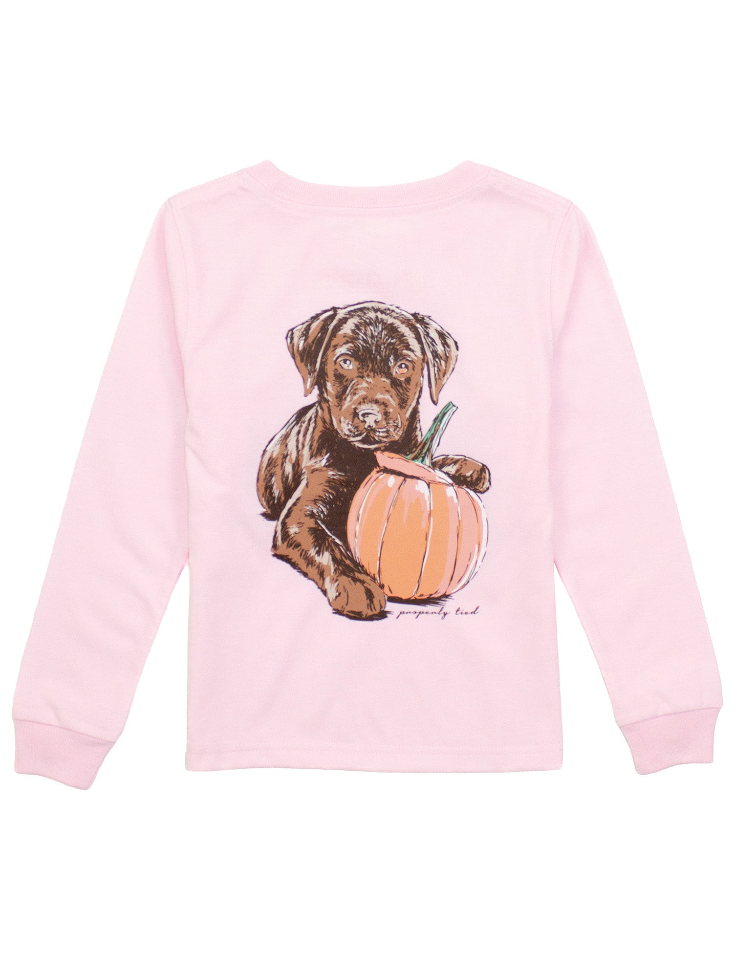 Girls Pumpkin Pup LS Rose