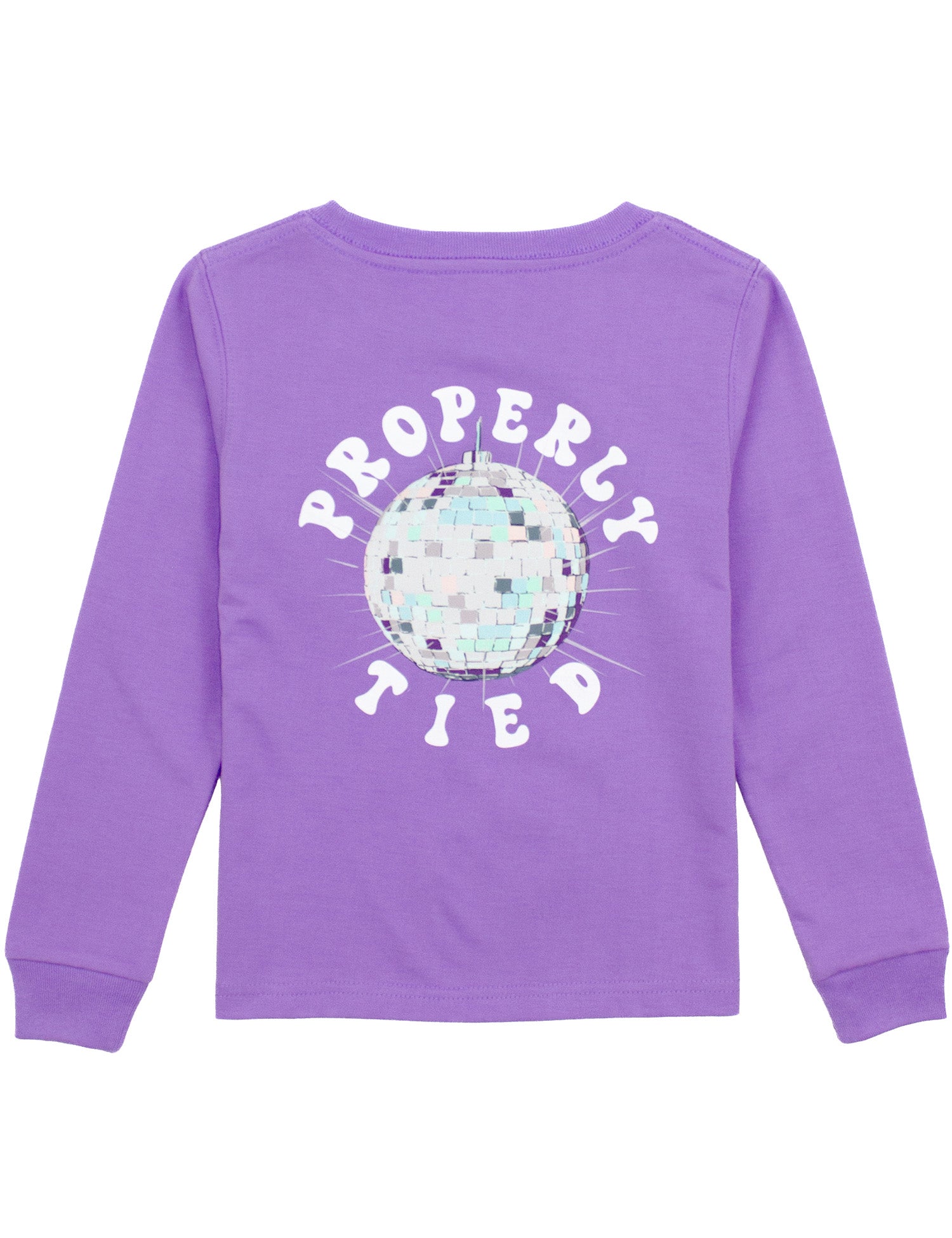 Girls Disco Ball LS Light Purple