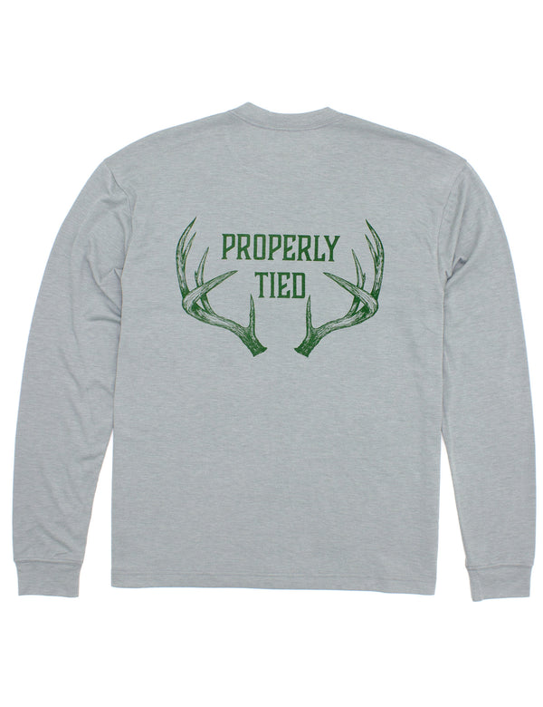 Portland Pocket Tee LS Antlers Moss Grey